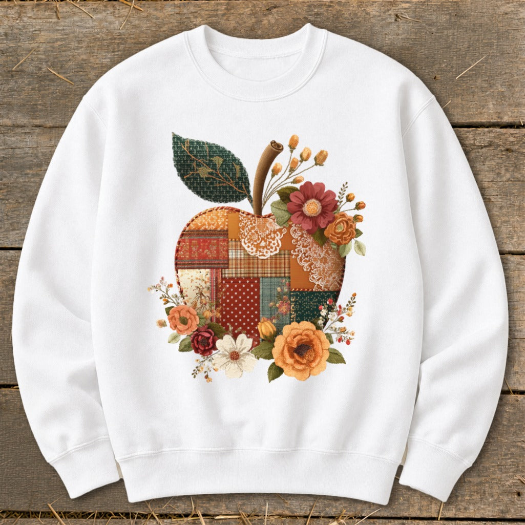 Faux Patchwork Apple Sweatshirt product image 1