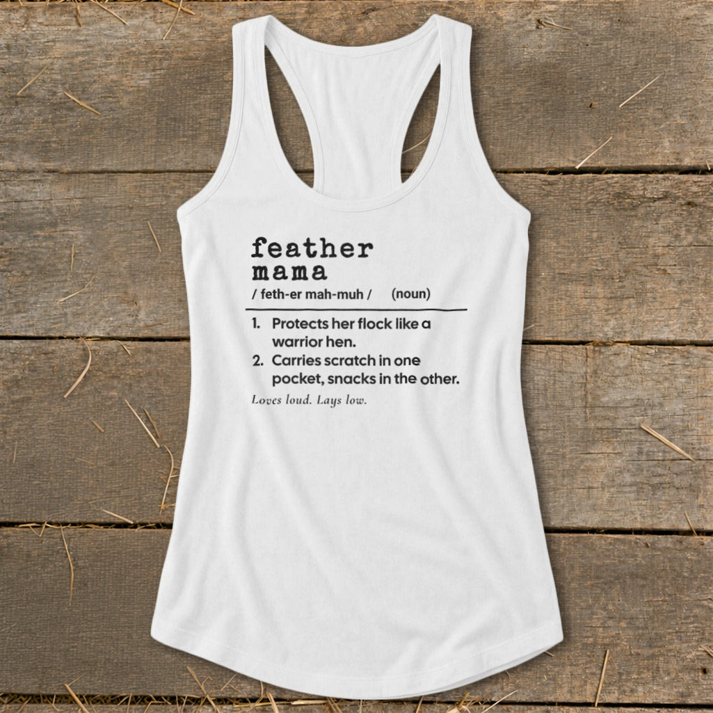 Feather Mama Definition Racerback Tank