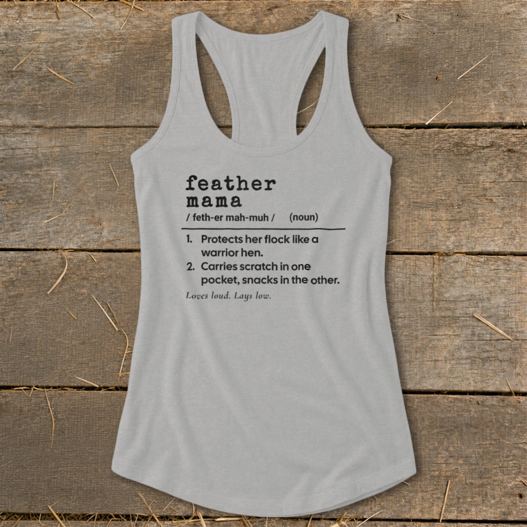 Feather Mama Definition Racerback Tank