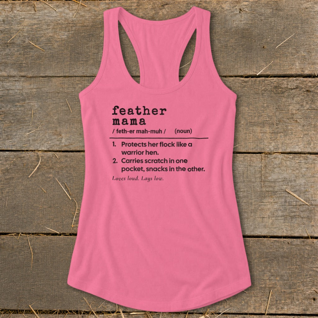 Feather Mama Definition Racerback Tank