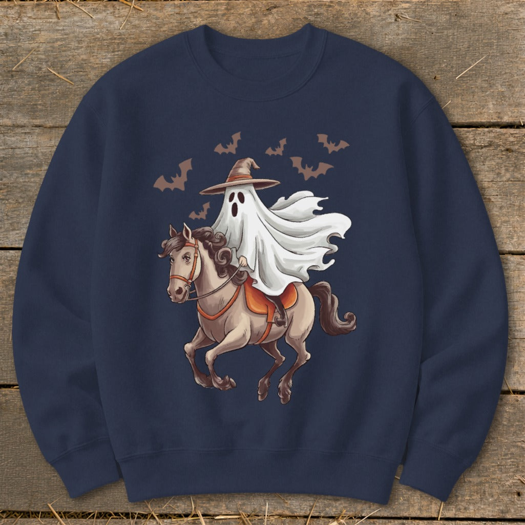 Ghost Riding Horse Halloween Sweatshirt product image 3