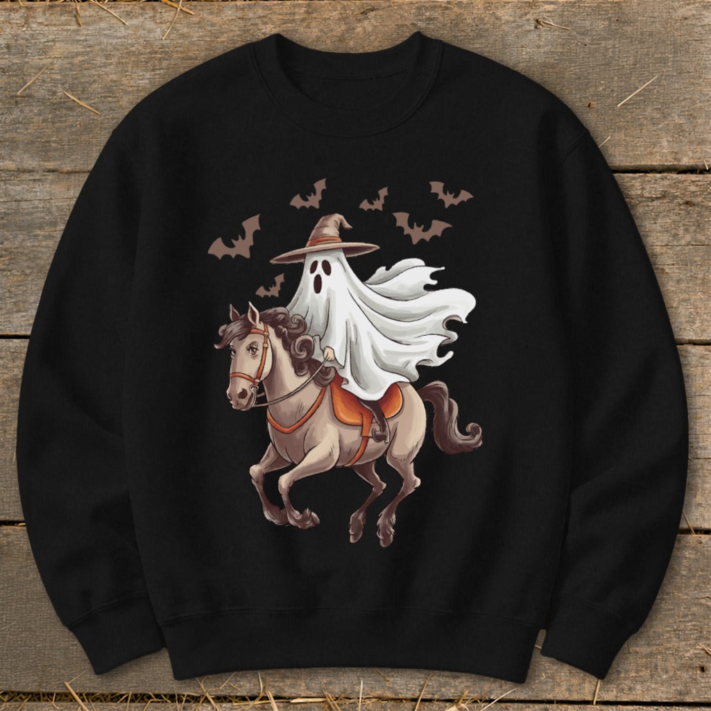 Ghost Riding Horse Halloween Sweatshirt product image 1