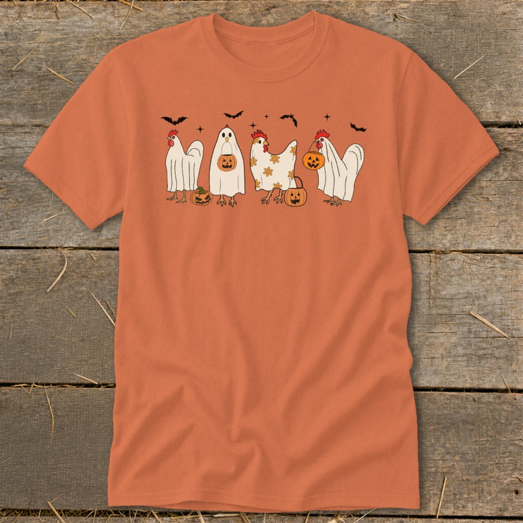 Ghostly Chickens Halloween Classic Tee product image 4