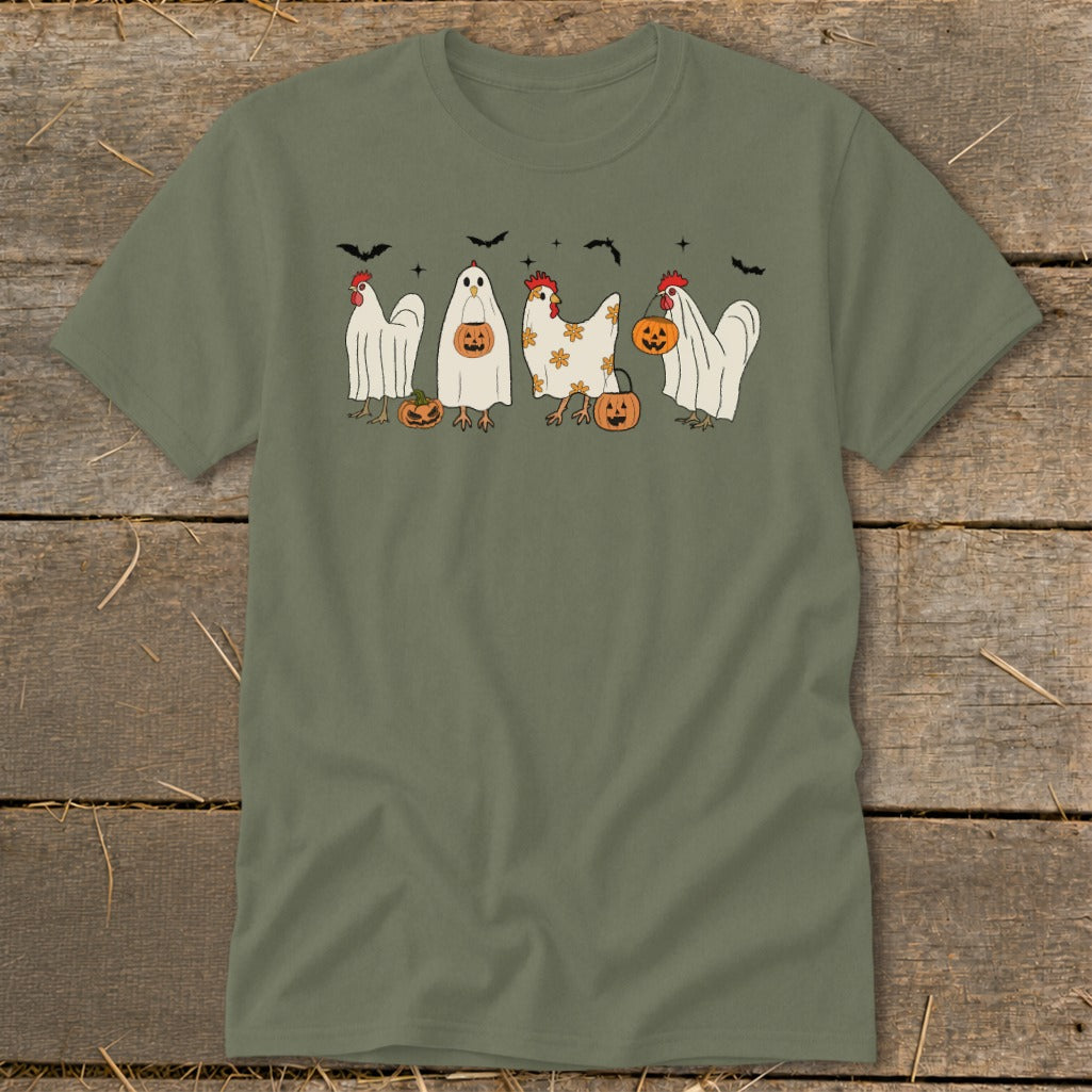 Ghostly Chickens Halloween Classic Tee product image 5