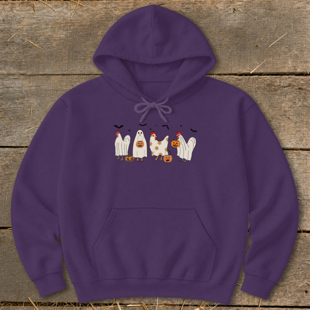 Ghostly Chickens Halloween Hoodie product image 4