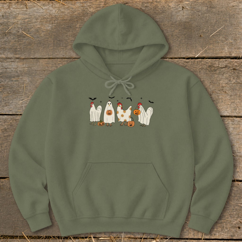 Ghostly Chickens Halloween Hoodie product image 5
