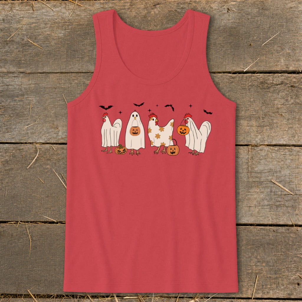 Ghostly Chickens Halloween Tank Top