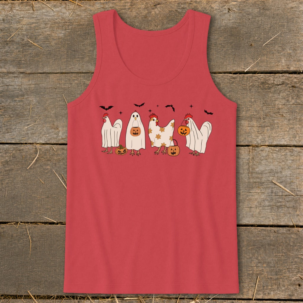 Ghostly Chickens Halloween Tank Top