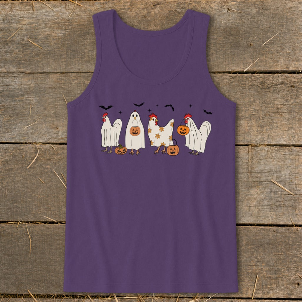 Ghostly Chickens Halloween Tank Top