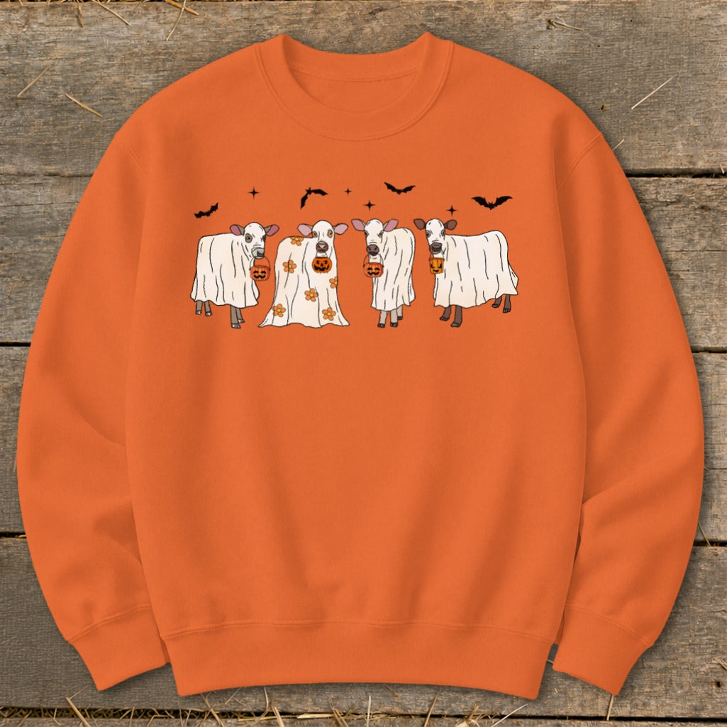 Ghostly Cows Halloween Sweatshirt product image 2