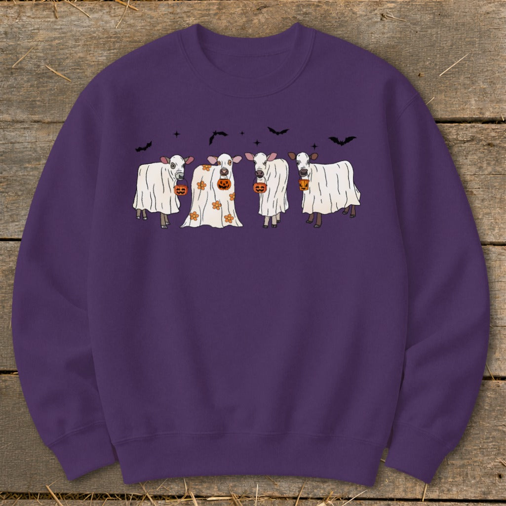 Ghostly Cows Halloween Sweatshirt product image 3
