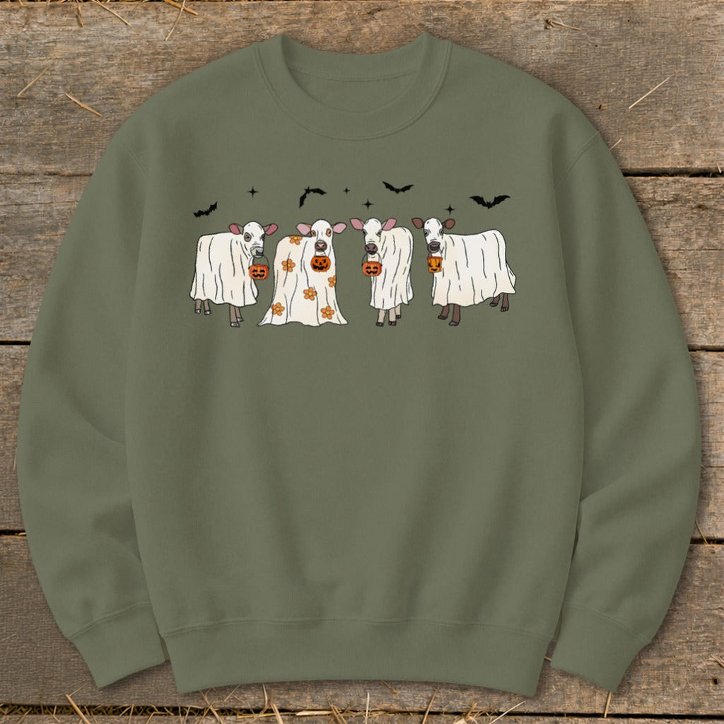Ghostly Cows Halloween Sweatshirt product image 5