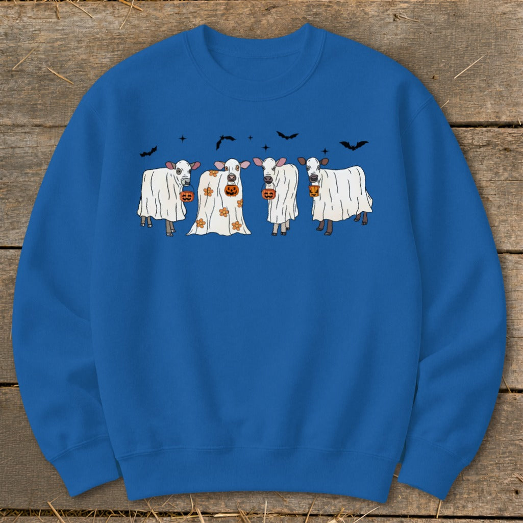 Ghostly Cows Halloween Sweatshirt product image 6