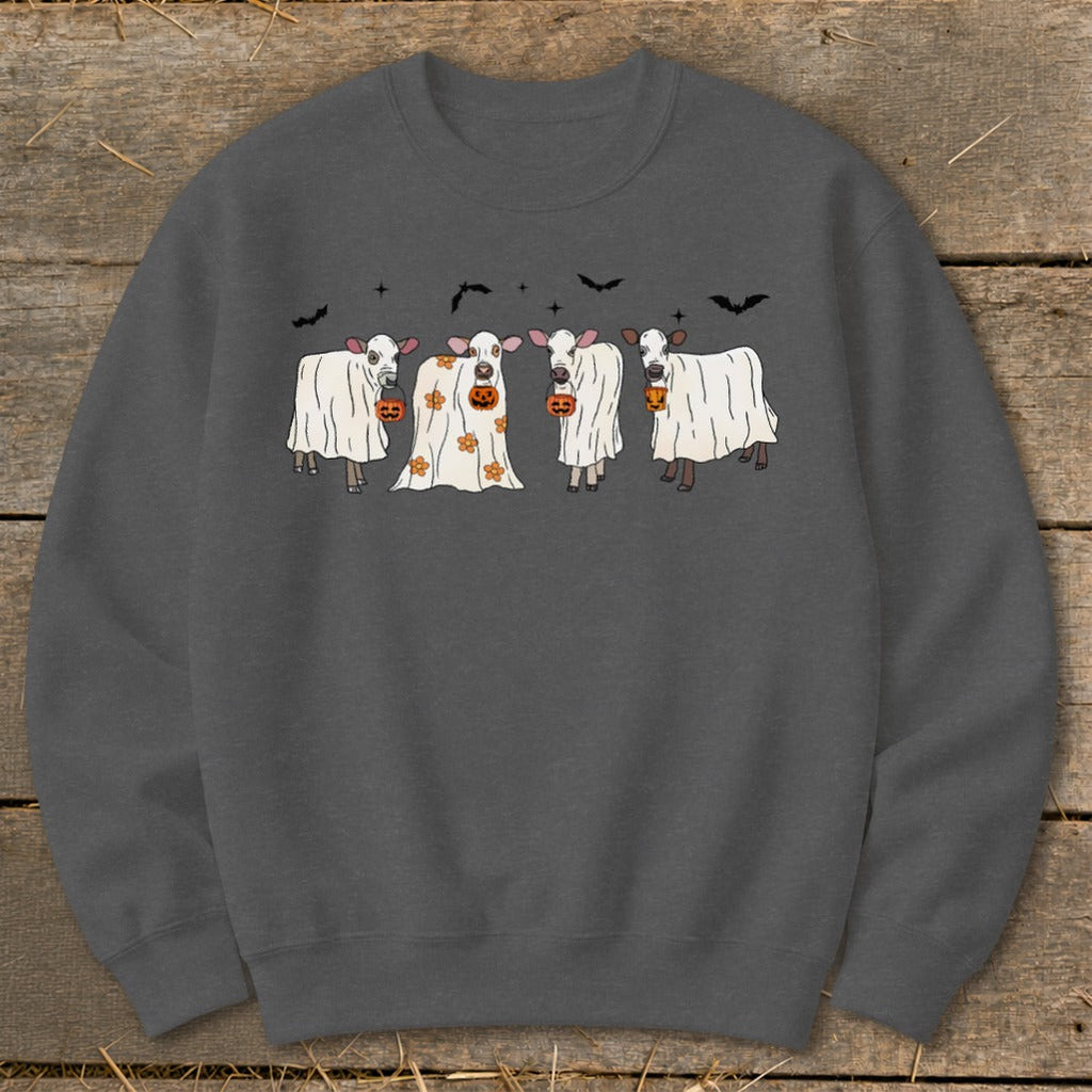 Ghostly Cows Halloween Sweatshirt product image 7