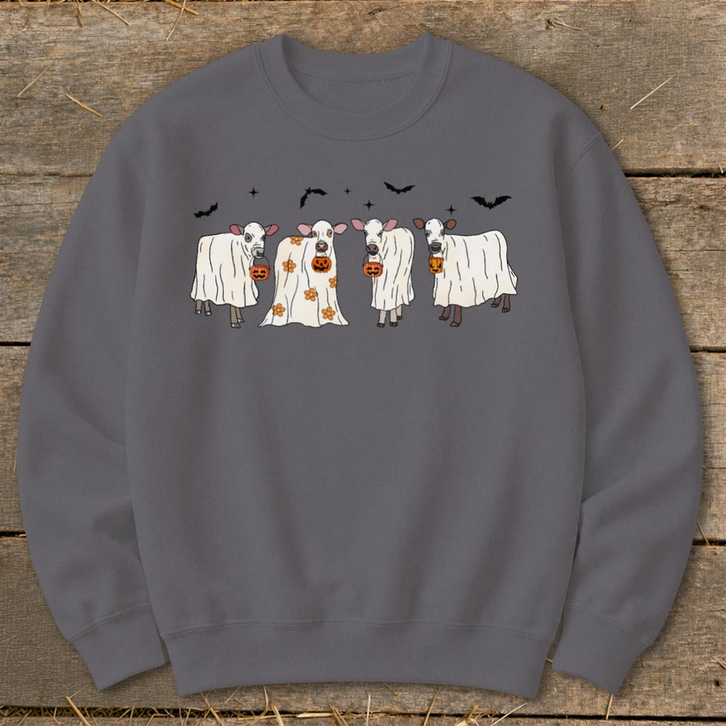 Ghostly Cows Halloween Sweatshirt product image 1