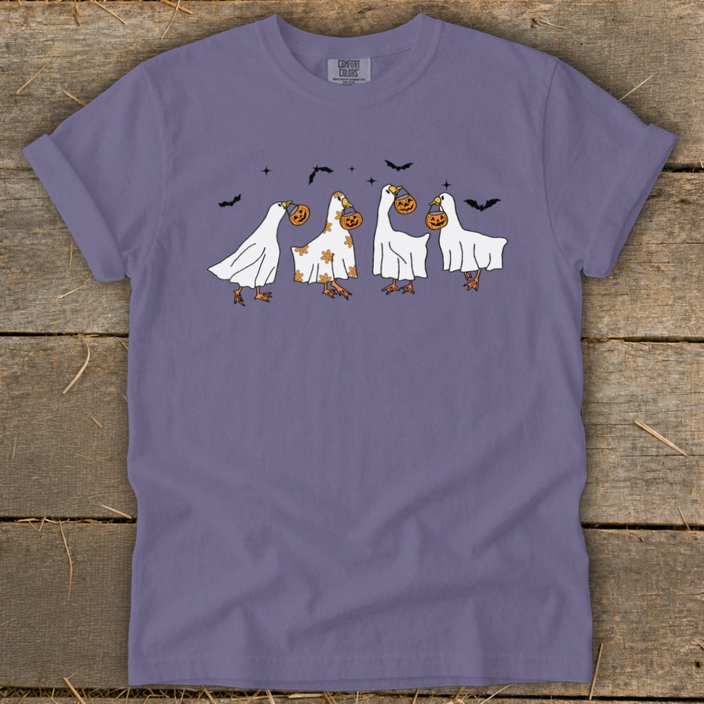 Ghostly Geese Halloween Signature Tee product image 3