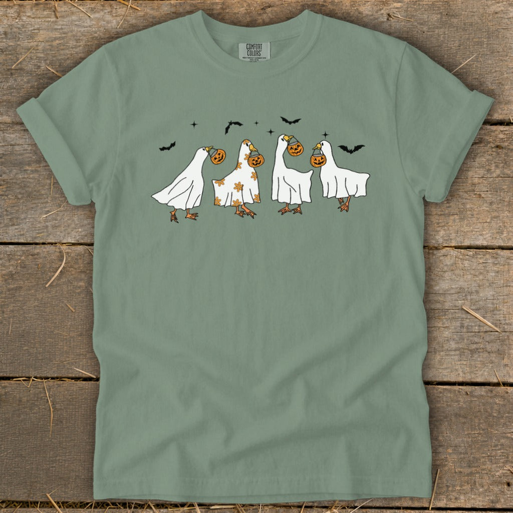 Ghostly Geese Halloween Signature Tee product image 4