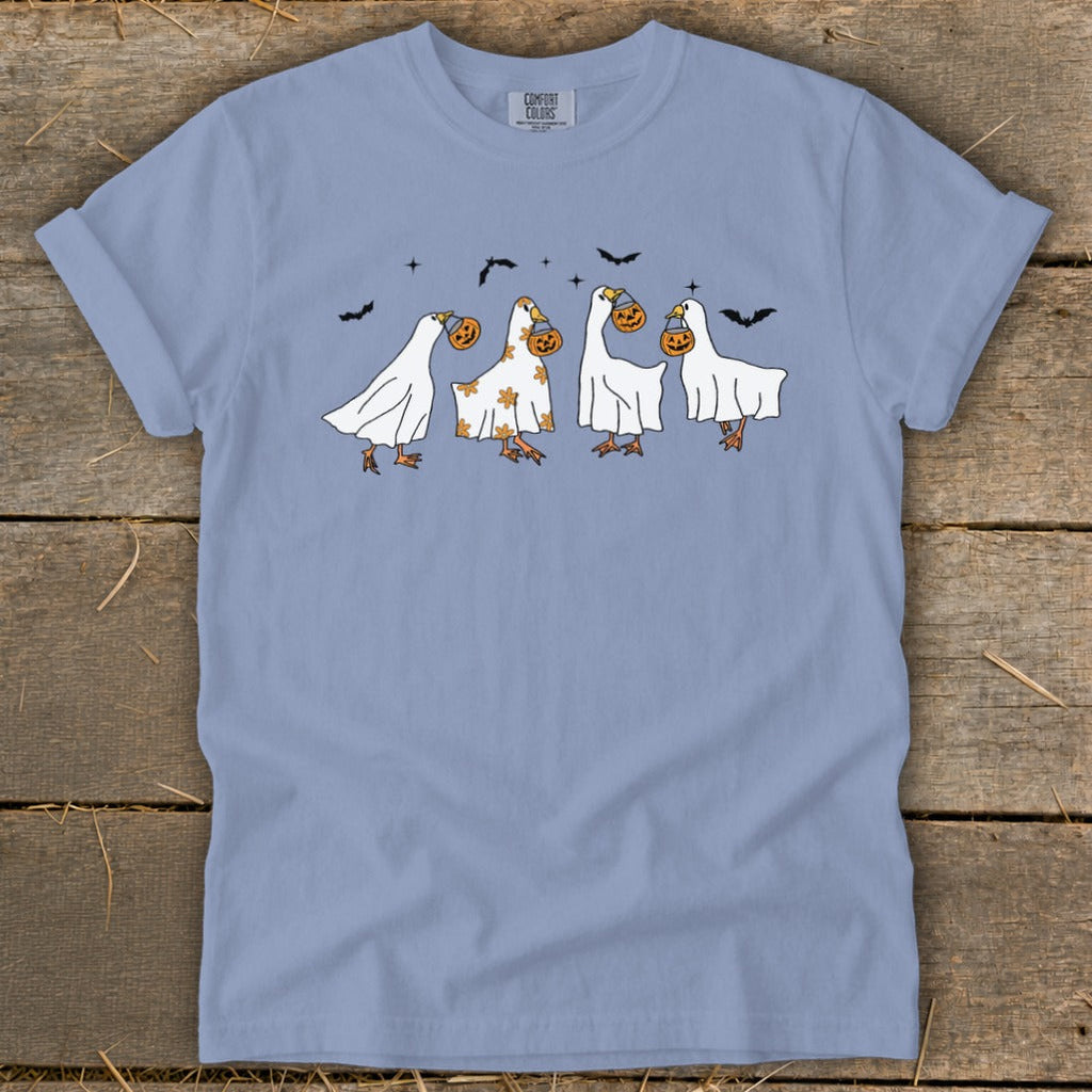 Ghostly Geese Halloween Signature Tee product image 5