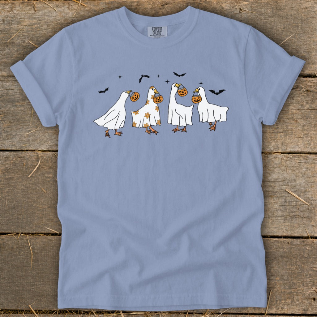 Ghostly Geese Halloween Signature Tee product image 5