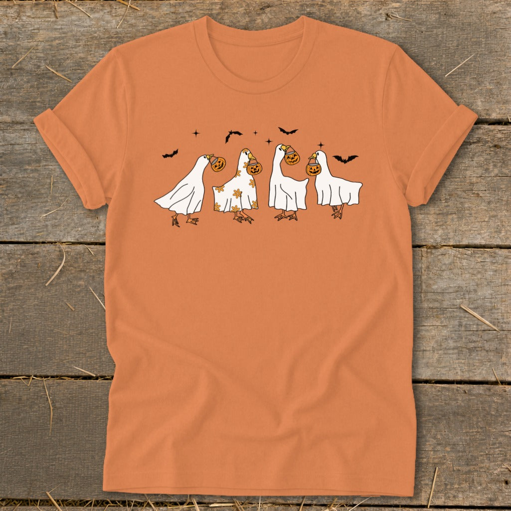 Ghostly Geese Halloween Softstyle Tee product image 2