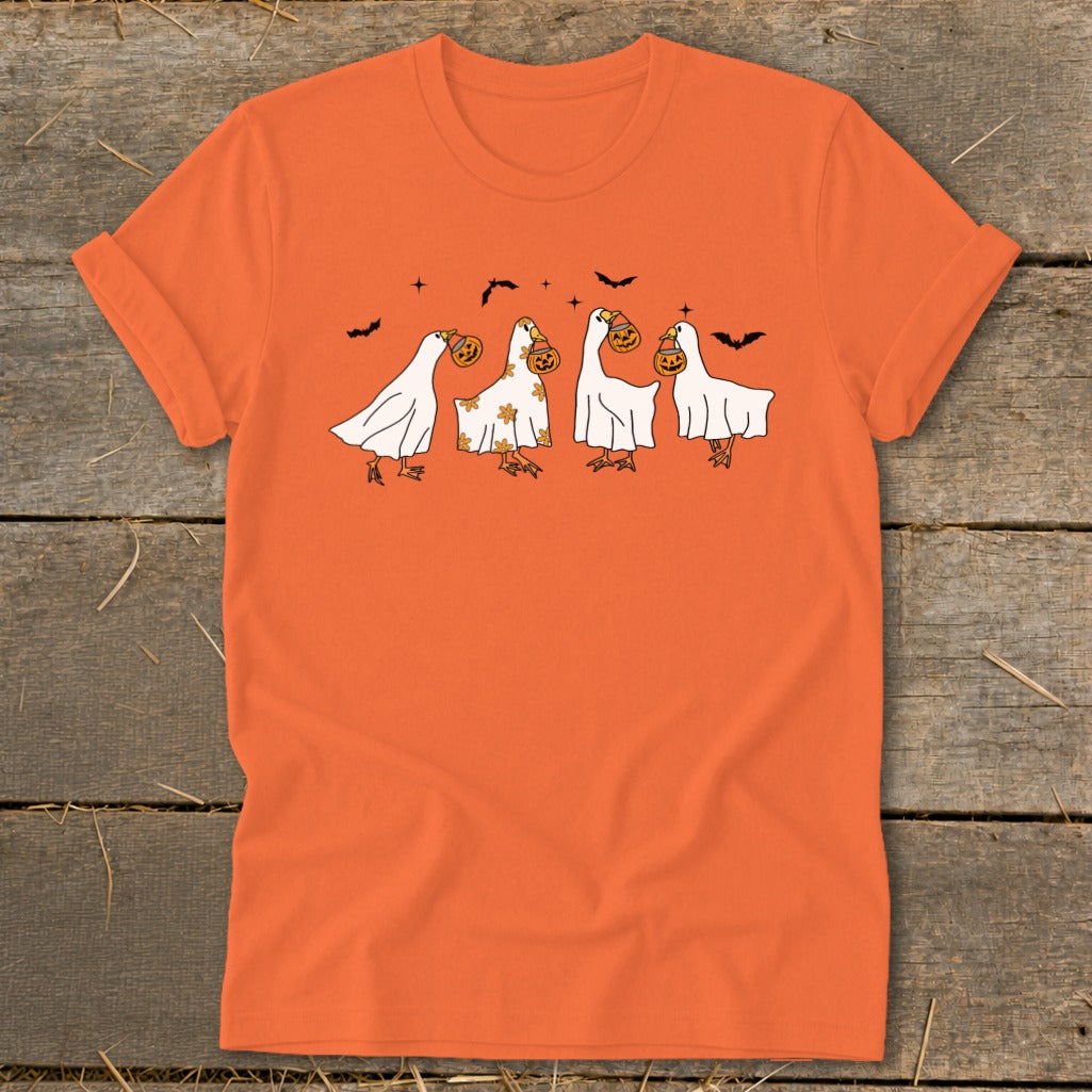 Ghostly Geese Halloween Softstyle Tee product image 3