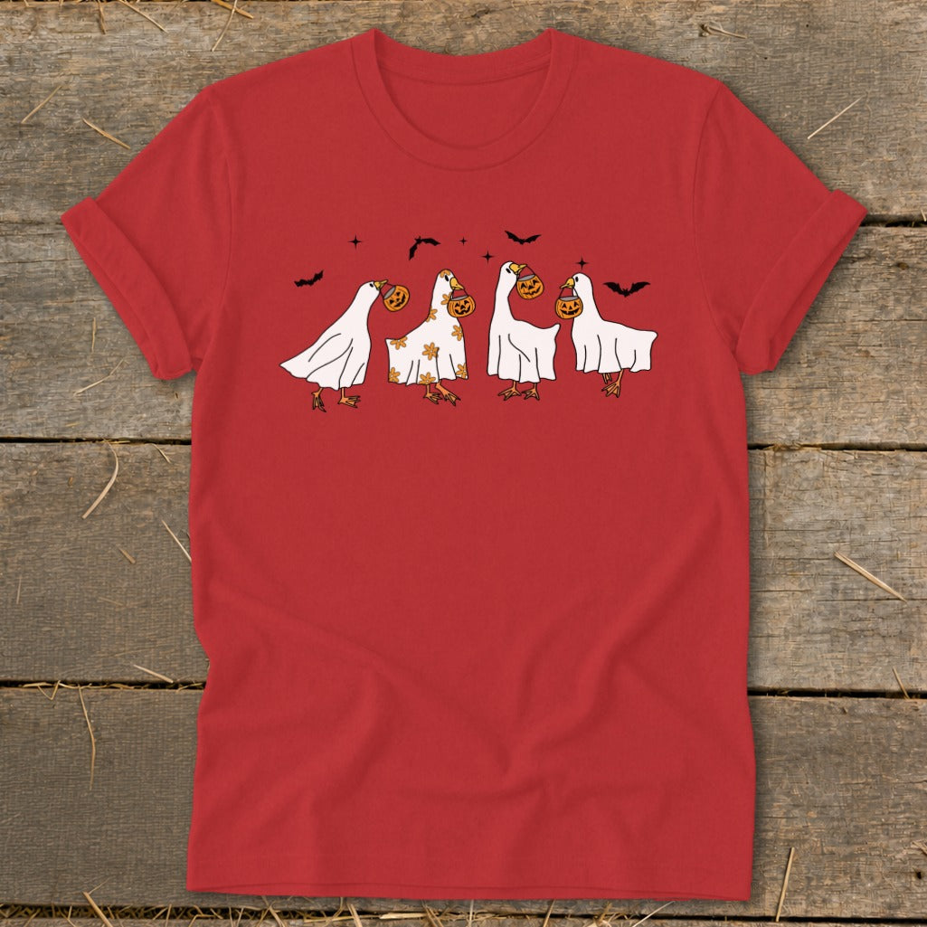 Ghostly Geese Halloween Softstyle Tee product image 4