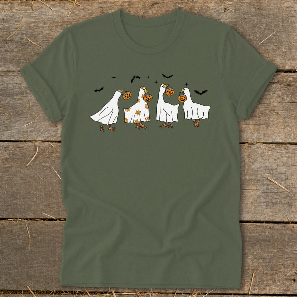 Ghostly Geese Halloween Softstyle Tee product image 6