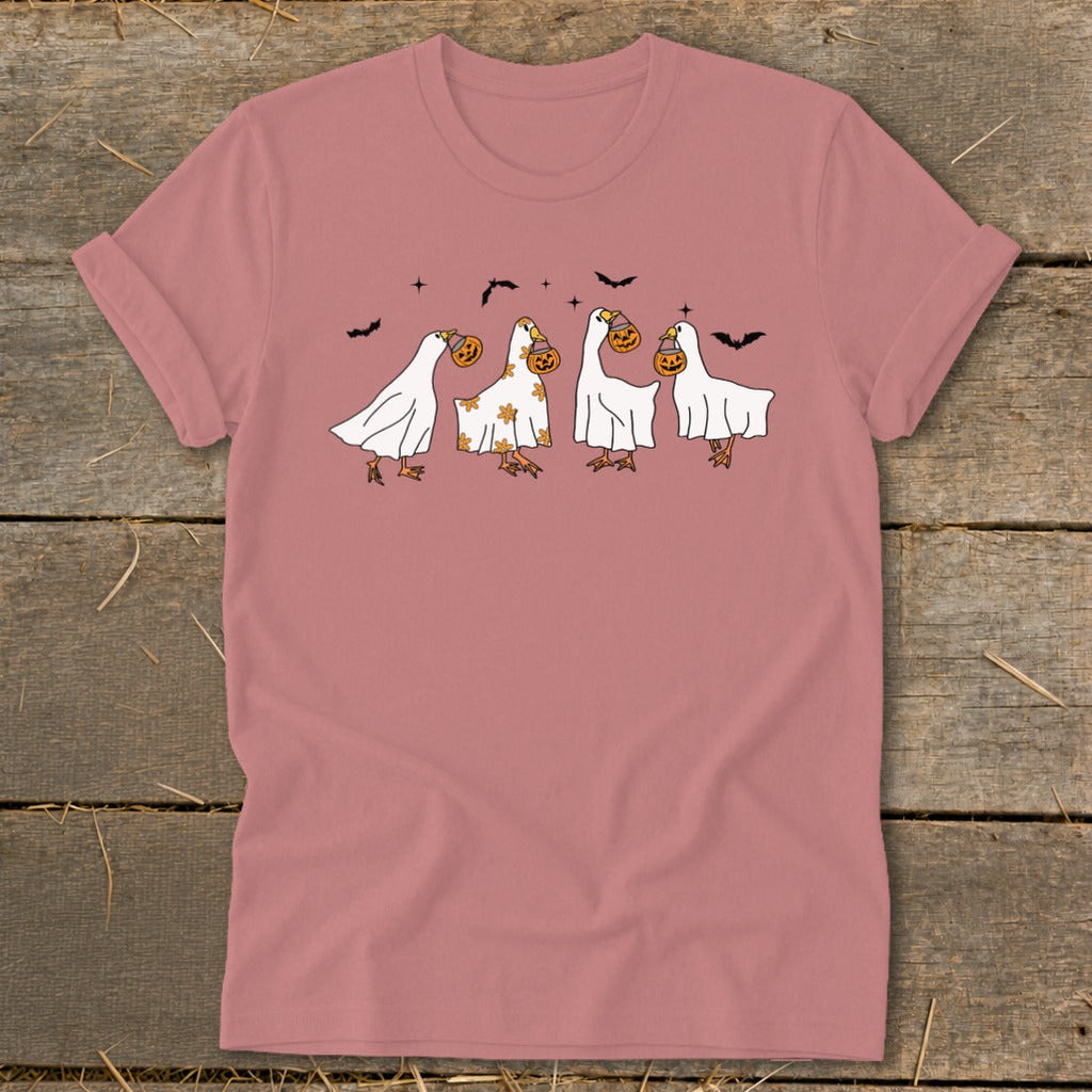 Ghostly Geese Halloween Softstyle Tee product image 7