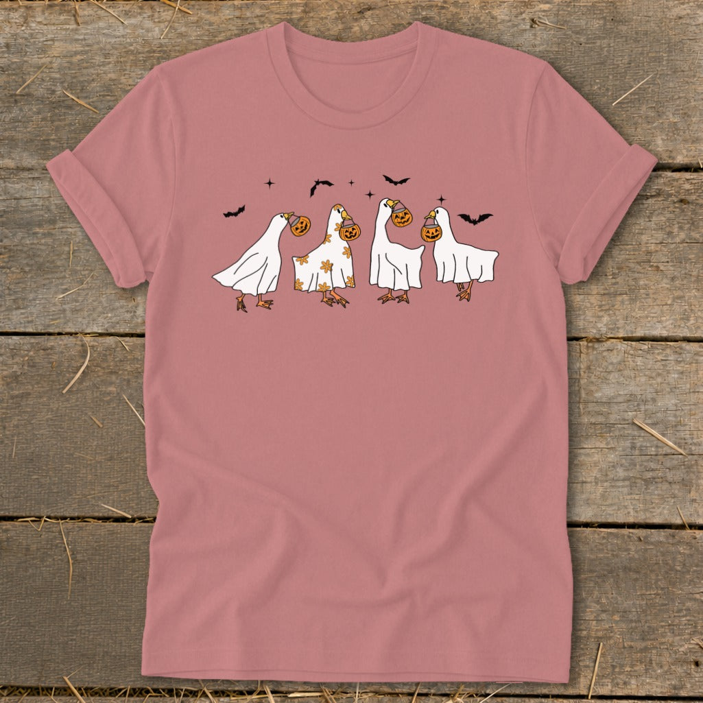 Ghostly Geese Halloween Softstyle Tee product image 7