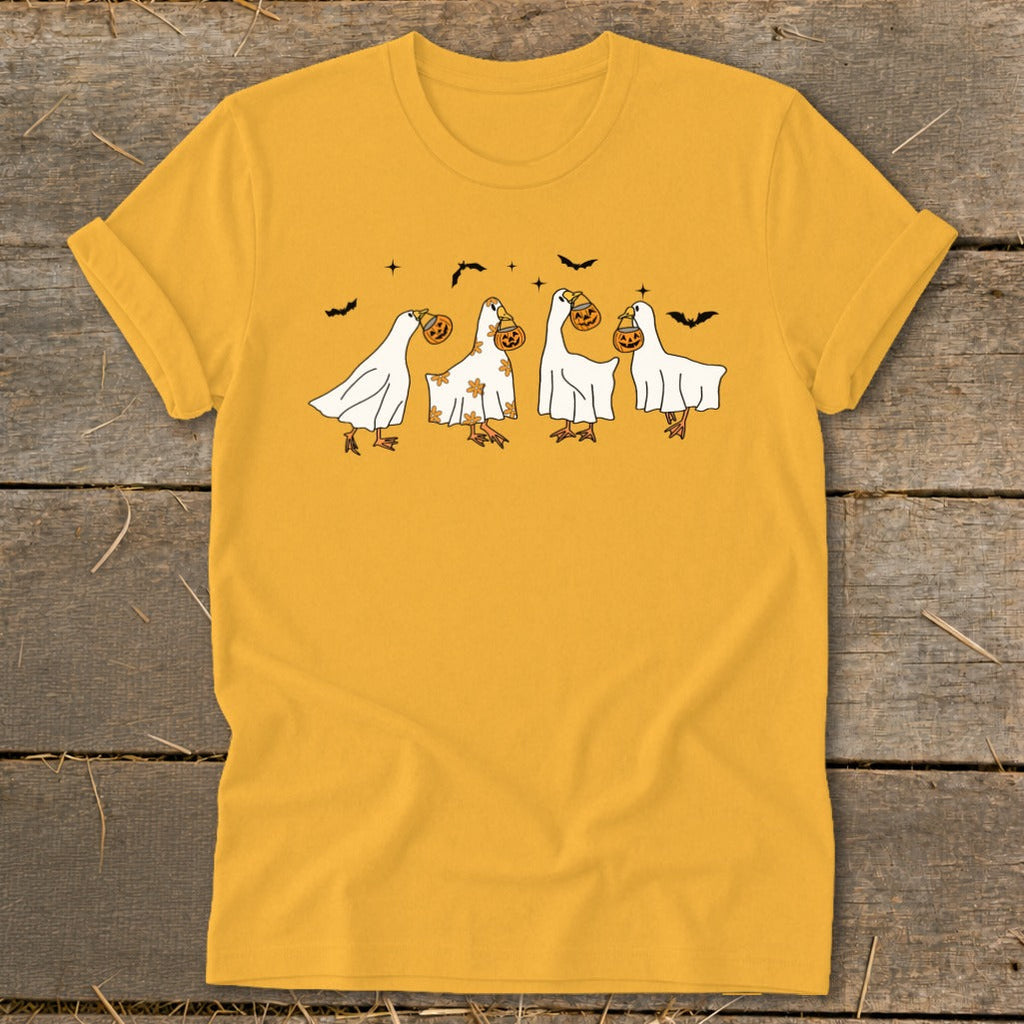 Ghostly Geese Halloween Softstyle Tee product image 1