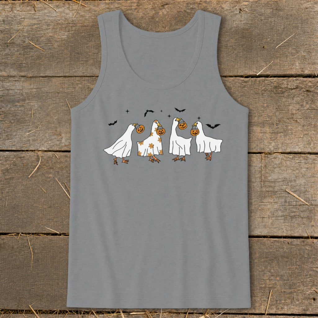 Ghostly Geese Halloween Tank Top