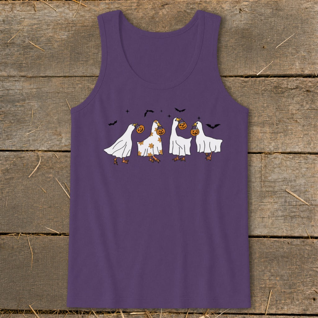 Ghostly Geese Halloween Tank Top