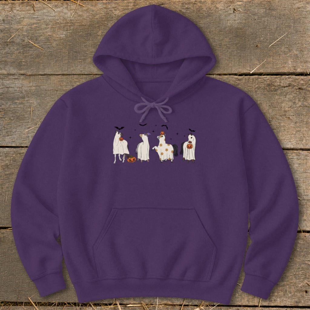 Ghostly Horses Halloween Hoodie product image 4