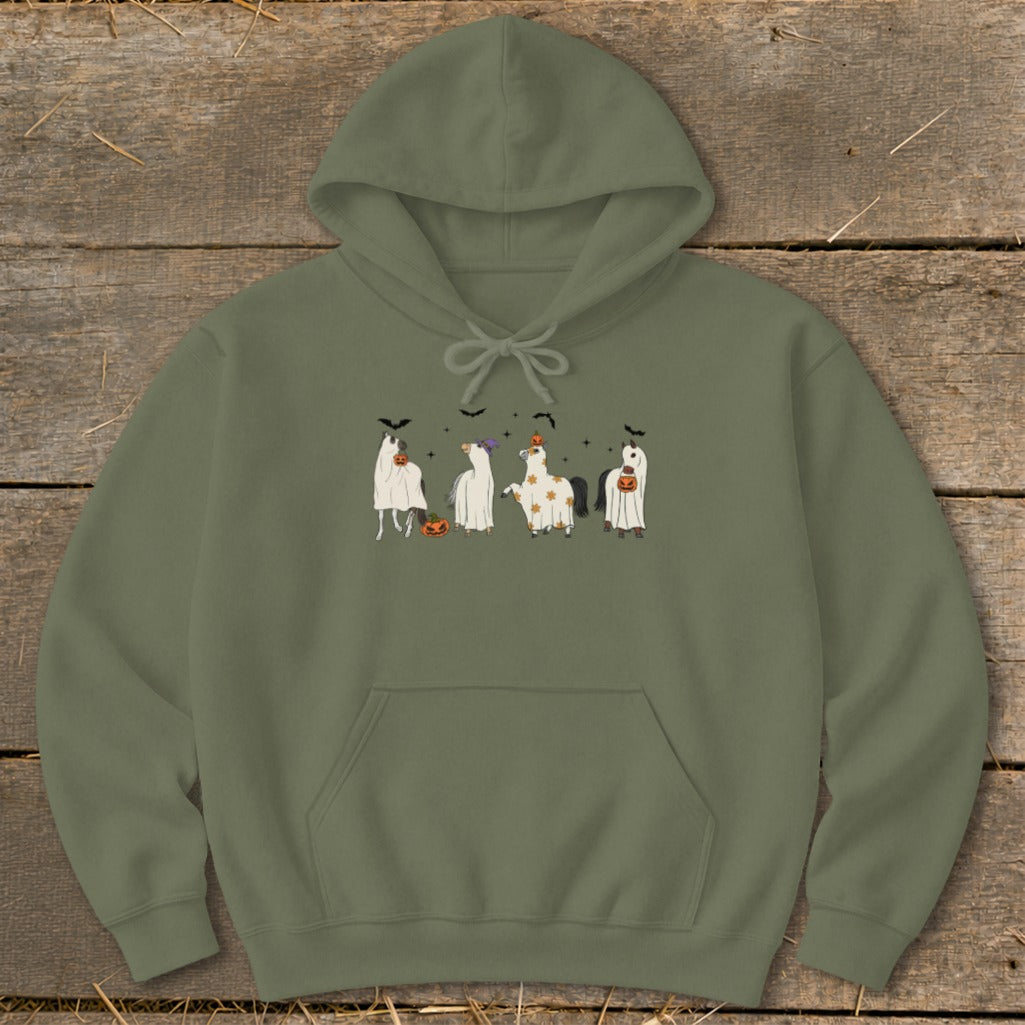Ghostly Horses Halloween Hoodie product image 5