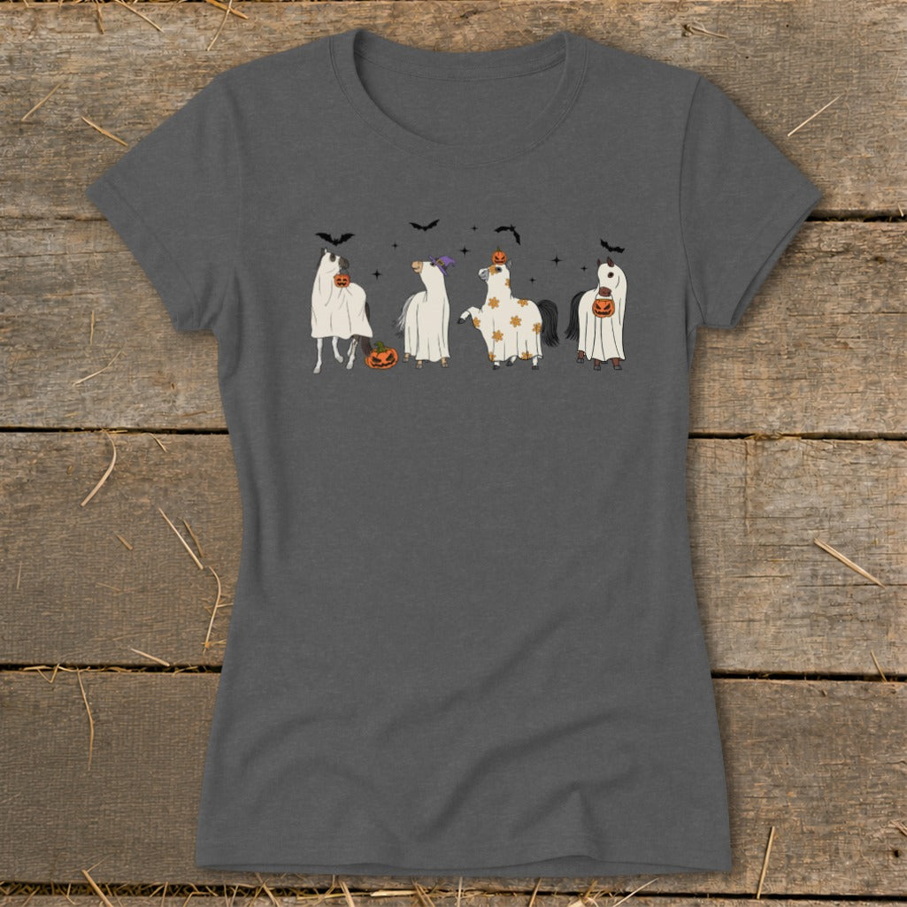 Ghostly Horses Halloween Ladies Tee product image 3