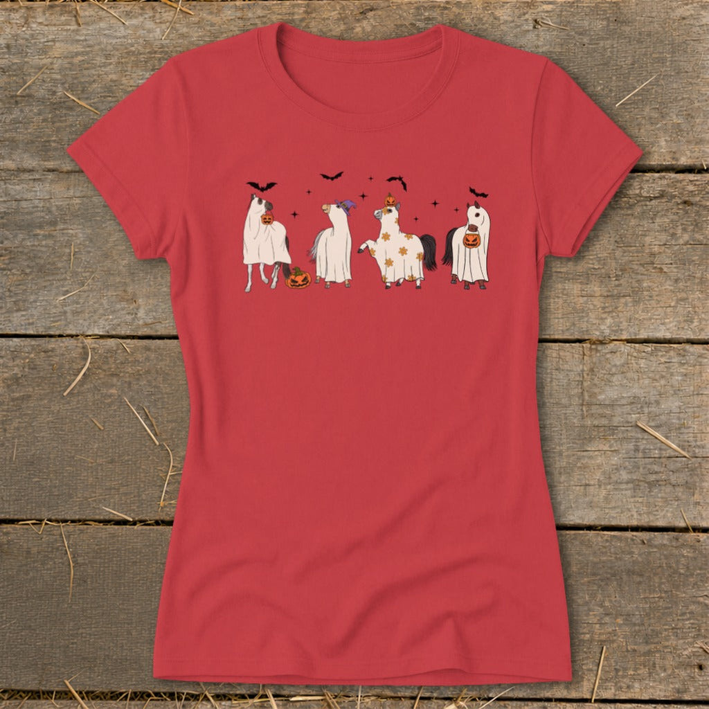 Ghostly Horses Halloween Ladies Tee product image 4