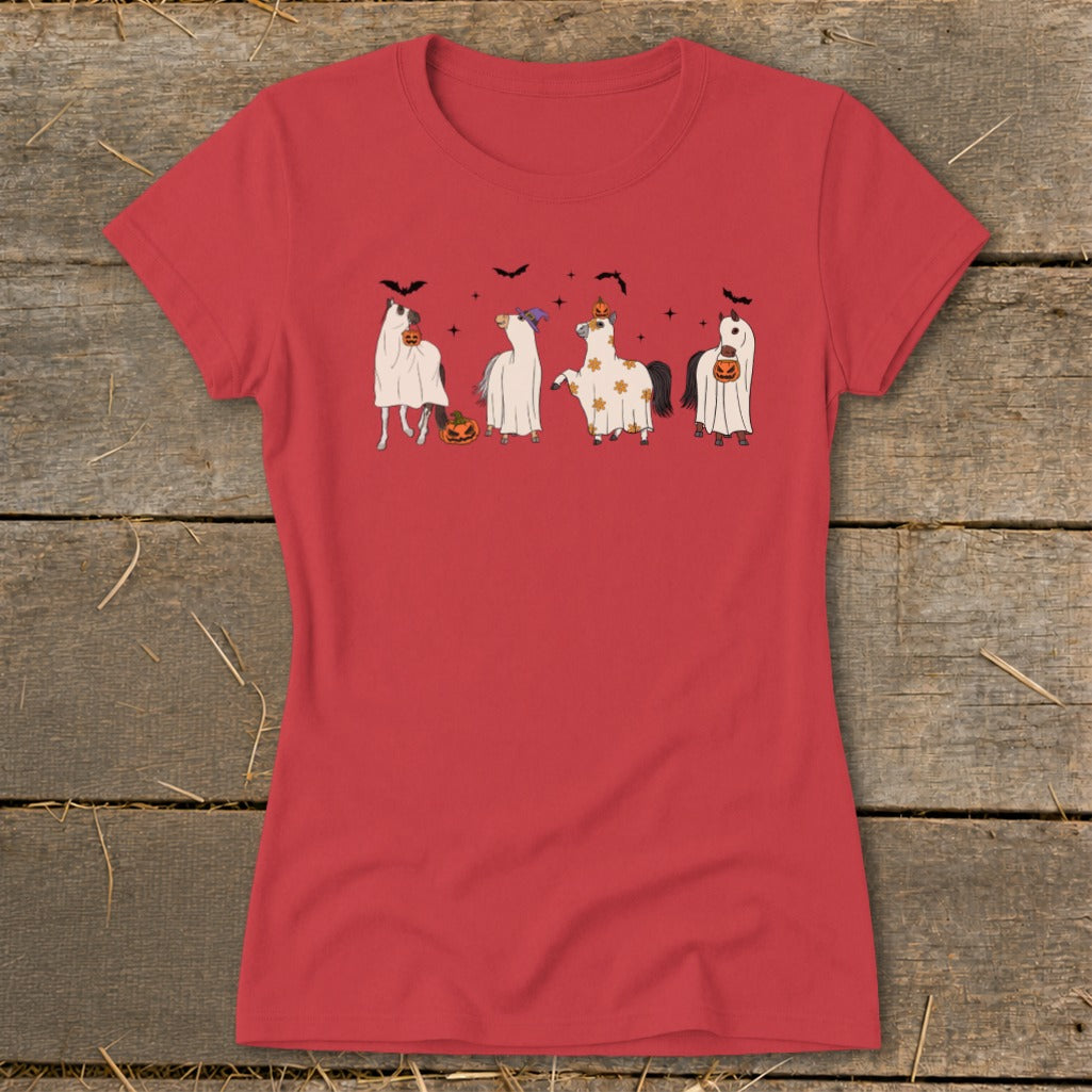Ghostly Horses Halloween Ladies Tee product image 4