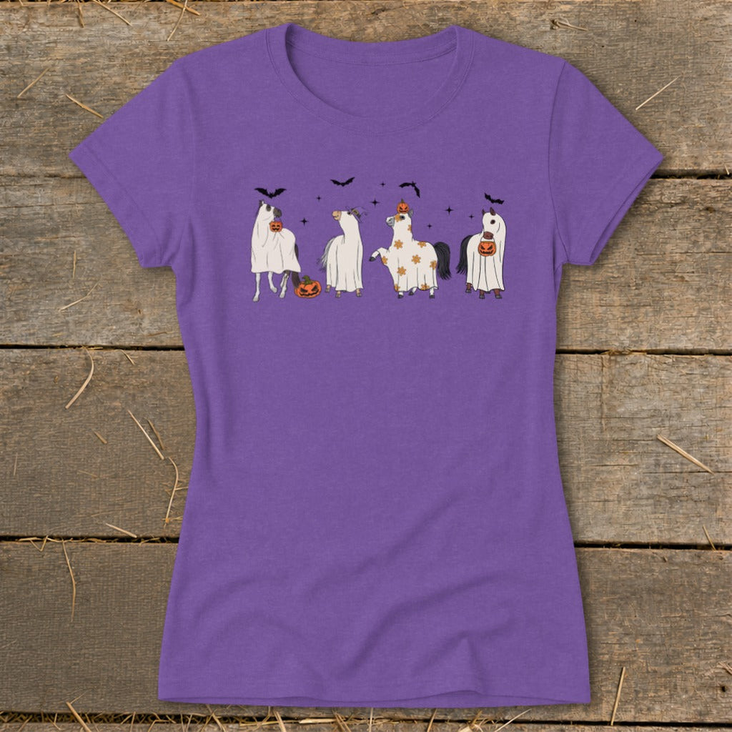 Ghostly Horses Halloween Ladies Tee product image 1