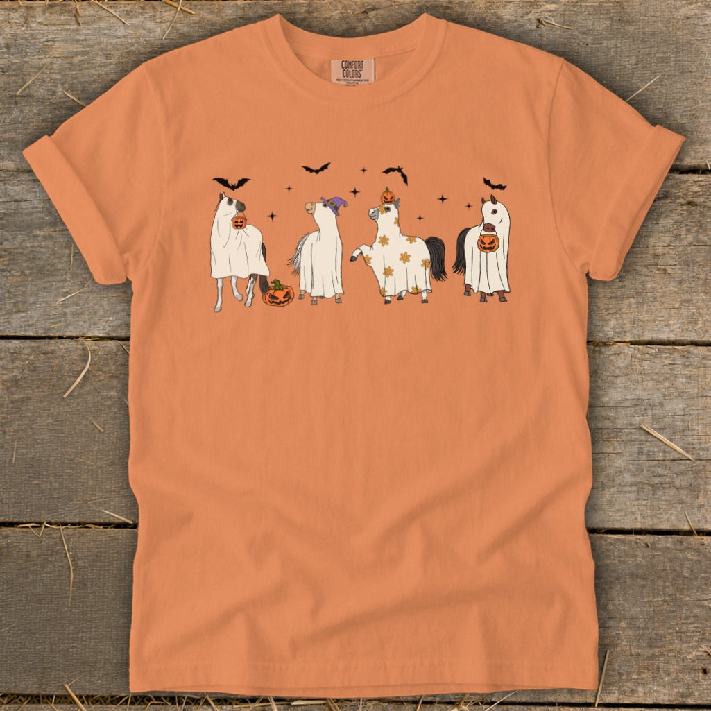 Ghostly Horses Halloween Signature Tee product image 2