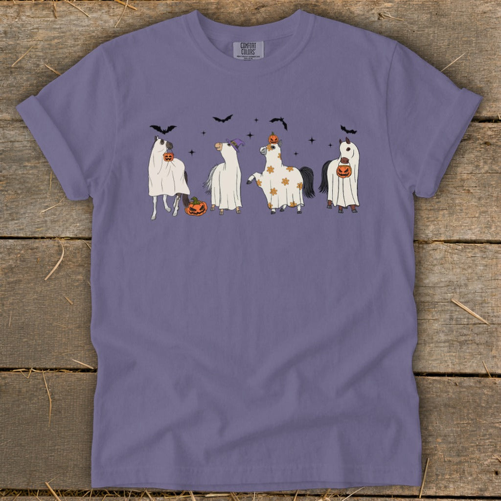 Ghostly Horses Halloween Signature Tee product image 3