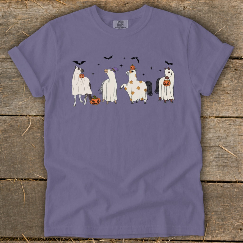 Ghostly Horses Halloween Signature Tee product image 3
