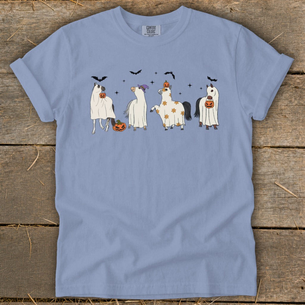 Ghostly Horses Halloween Signature Tee product image 5