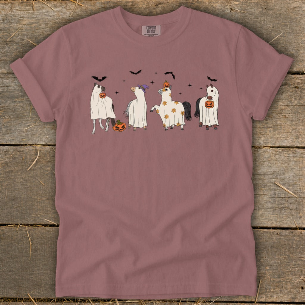 Ghostly Horses Halloween Signature Tee product image 6