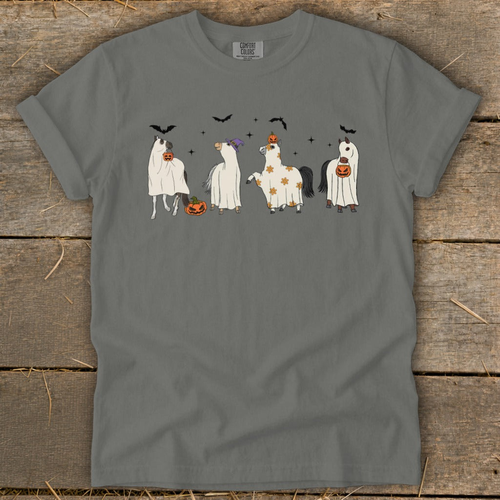 Ghostly Horses Halloween Signature Tee product image 7