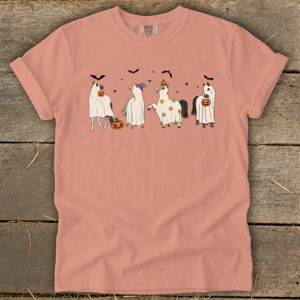 Ghostly Horses Halloween Signature Tee product image 8