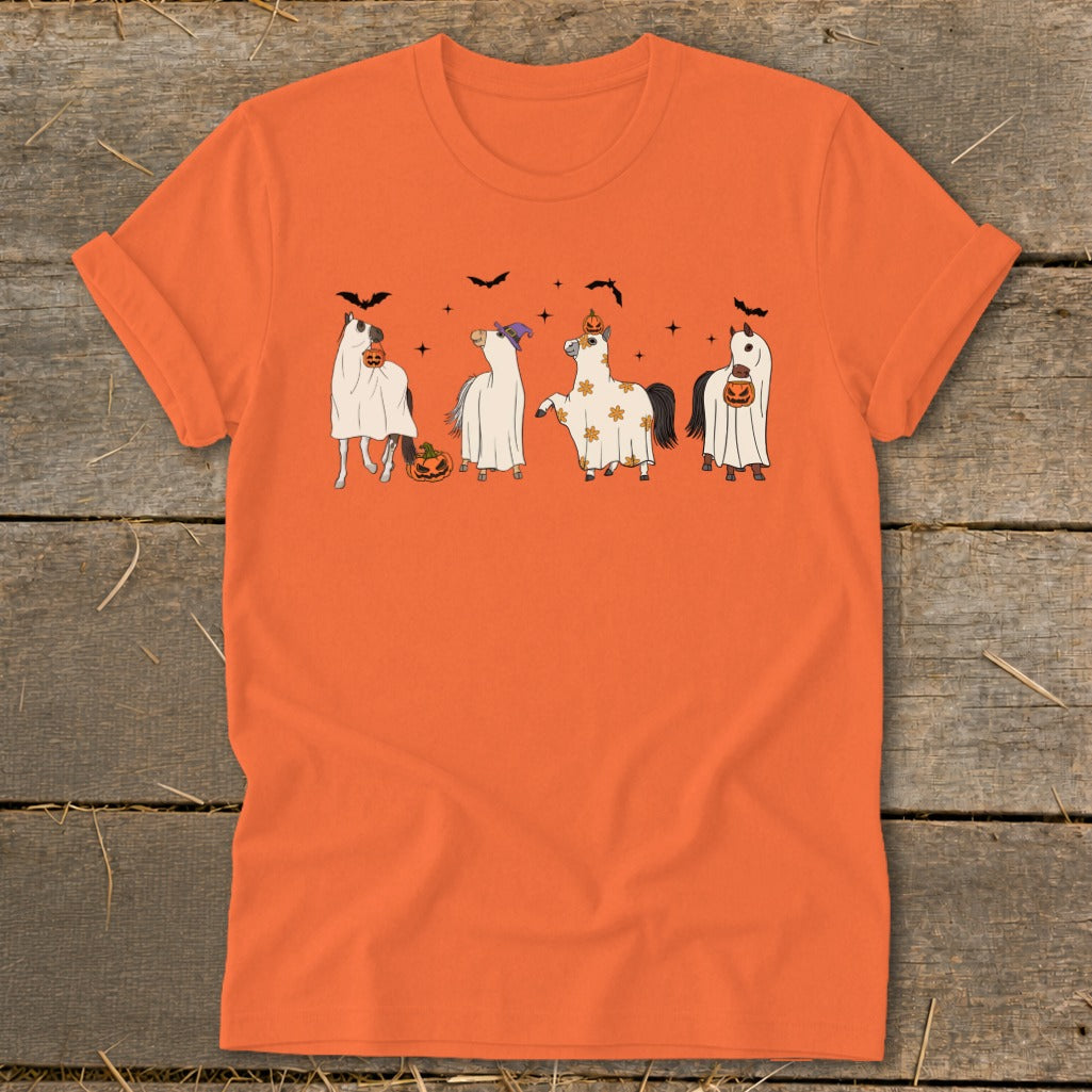 Ghostly Horses Halloween Softstyle Tee product image 3