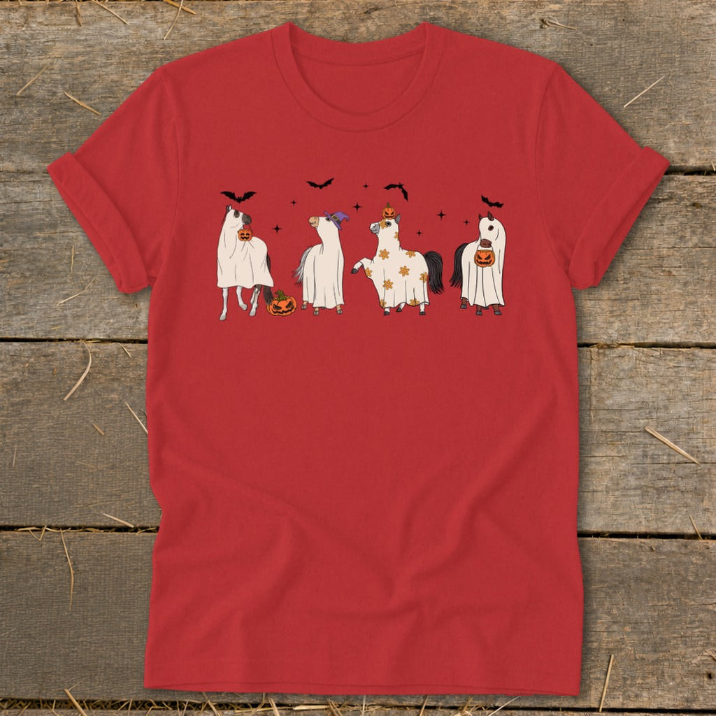 Ghostly Horses Halloween Softstyle Tee product image 4