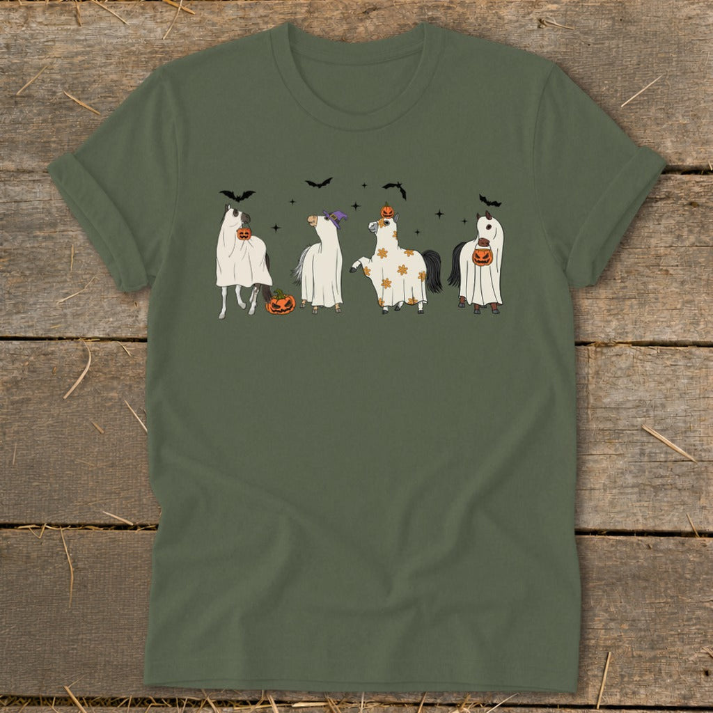 Ghostly Horses Halloween Softstyle Tee product image 6