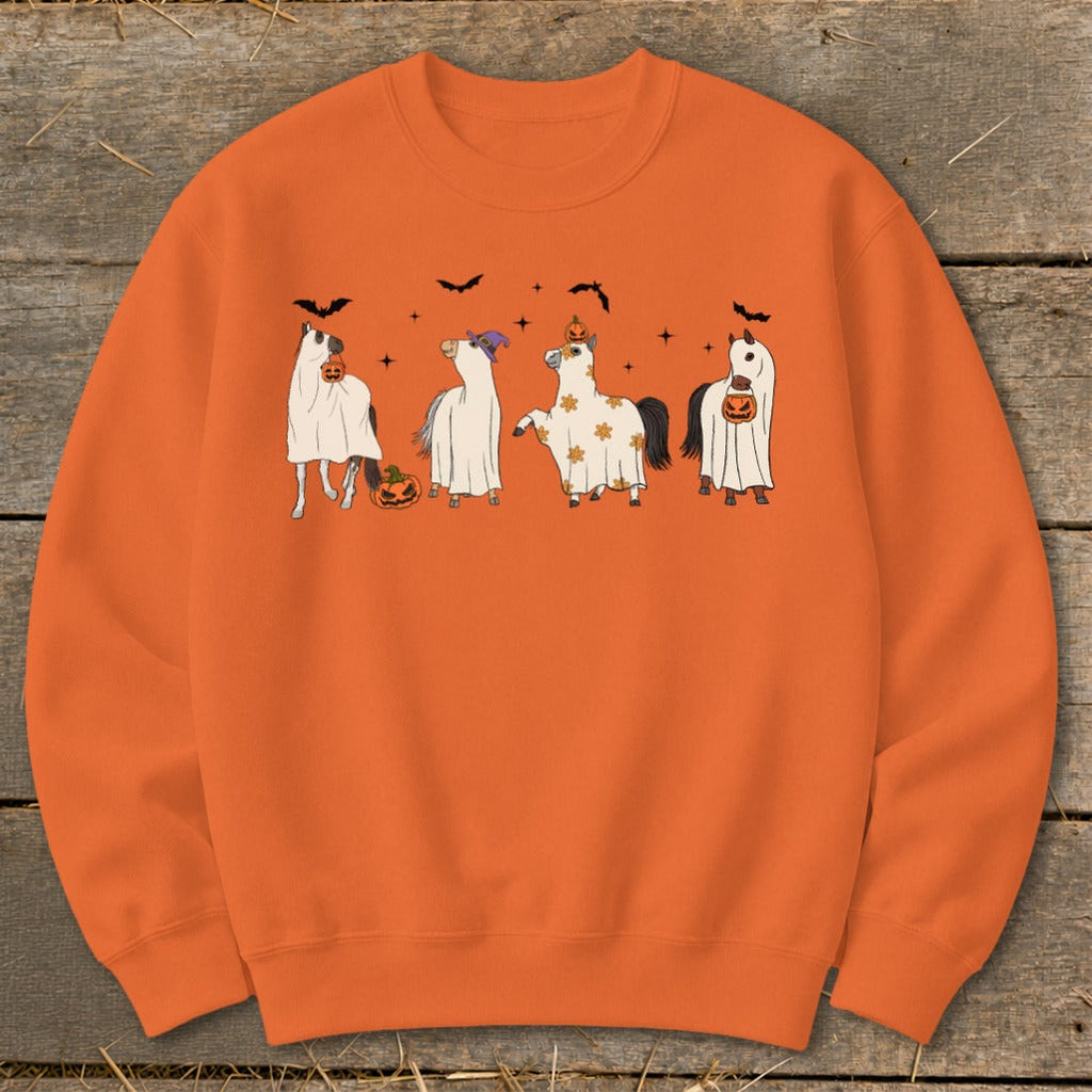 Ghostly Horses Halloween Sweatshirt product image 2