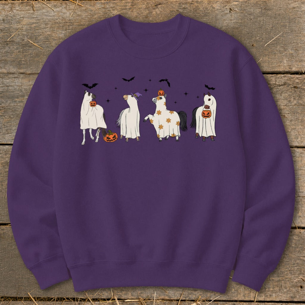 Ghostly Horses Halloween Sweatshirt product image 3